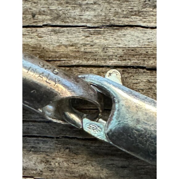 Vintage Italian Sterling Silver Mesh Chain Necklace 17" Lobster Clasp 15.9g - Picture 7 of 9